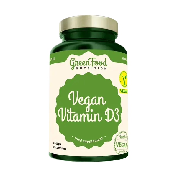 GREENFOOD NUTRITION Vegan Vitamin D3, 90 kapslí