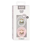 BIBS Colour dudlíky z přírodního kaučuku, velikost 2, Haze/Blossom 2 ks