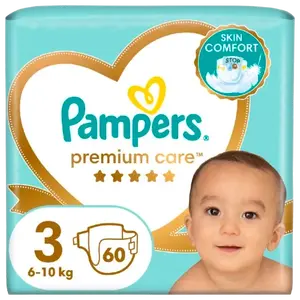 PAMPERS Premium Care plenky vel. 3, 6-10 kg, 60 ks