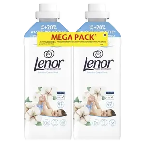 LENOR Aviváž, Sensitive Cotton Fresh, 94 Praní, 2 x 0.97 l