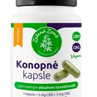 ZELENÁ ZEMĚ Konopné kapsle s obsahem CBD + CBG 60 kapslí
