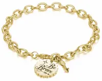 S'Agapõ Pozlacený náramek s přívěsky Happy SHAM17