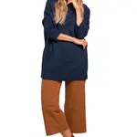 Made Of Emotion Woman's Pullover M470 Navy Blue