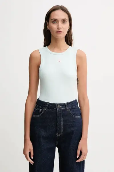 Top Calvin Klein Jeans bílá barva, LV047C201G