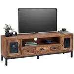 Landscape NÍZKÁ KOMODA, mangové dřevo, hnědá, černá, 160/55/40 cm