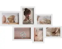 Fotorámik pre 6 ks foto Becca 60x36,5 cm, biely%