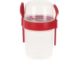 Šalátový kelímok s príborom 1,1 l%
