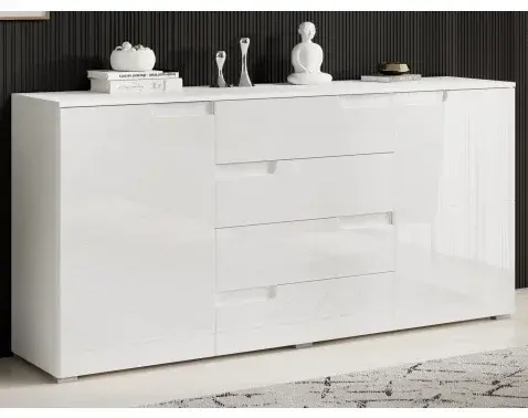 Široká skrinka Spice, lesklá biela%