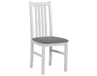 Jedálenská stolička Ontika, biela/šedá látka%