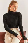 Bianco Lucci Women's Turtleneck Piece Sweater