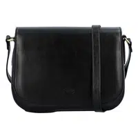 Dámska kožená crossbody kabelka čierna - Katana Emma