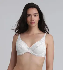 PLAYTEX RCS FLOWER ELEGANCE UNDERWIRE BRA - Women's Lace Bra with Underwire - White
