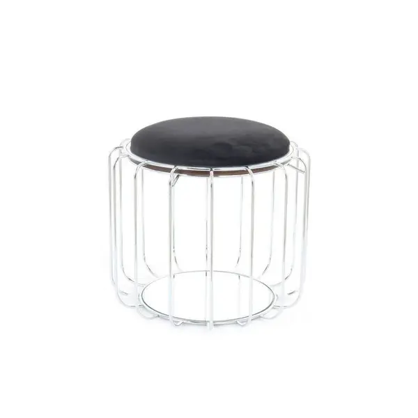 ODKLÁDACÍ STOLEK, černá, barvy stříbra