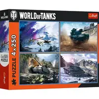 Trefl Puzzle 4x250 - World of Tanks
