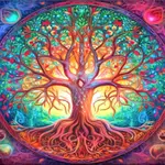 Dřevěné puzzle Strom života A3