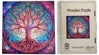 Dřevěné puzzle Strom života A4