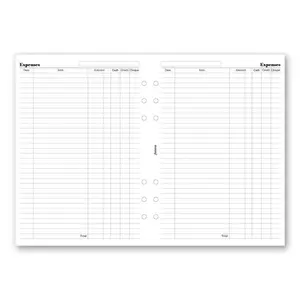 Výdaje - náplň A5 k diářům Filofax