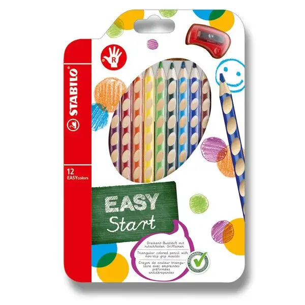Pastelky Stabilo EASYcolors - 12 barev, pro praváky