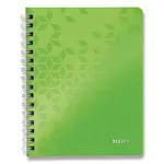 Kroužkový blok Leitz Wow A5, linkovaný, 80 listů - zelený