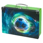 Skládací školský kufrík BAAGL s futbalovou loptou a kováním