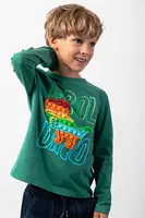 Dětské bavlněné tričko Coccodrillo zelená barva, X-RAY VISION BOY KIDS