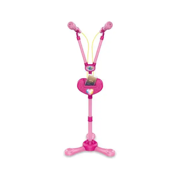 PLEJO Stojan s 2 mikrofony - růžová