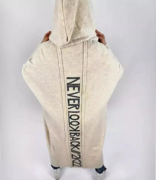 Pri Long cardigan sweater with wool NEVER LOOK BACK