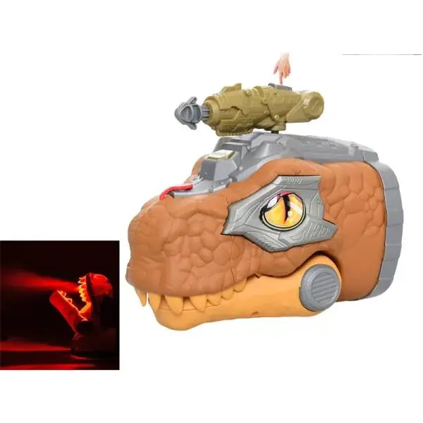 Dinoworld dinosaurus hlava 17 cm na baterie chrlící páru se světlem a zvukem