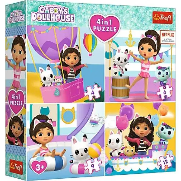 Trefl Puzzle 4v1 – Gabby's Dollhouse