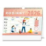 Stolní týdenní Rodinný plánovací kalendář 2026
