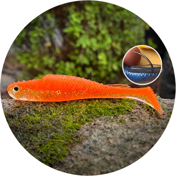 Redbass gumová nástraha ripper kicker orange g uv - l 100 m