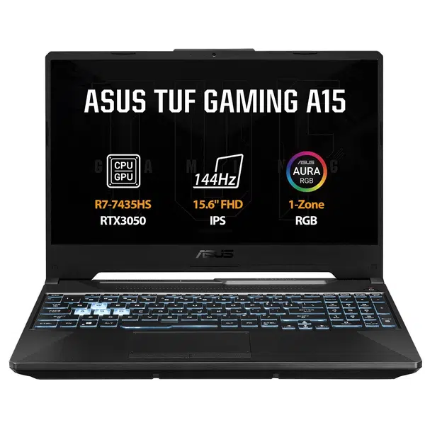 ASUS TUF Gaming A15/FA506NCR-HN177/R7-7435HS/15,6"/FHD/16GB/1TB SSD/RTX 3050/bez OS/Black/2R