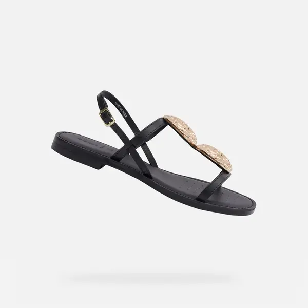 Black women's sandals Geox Maddalusiac - Women's