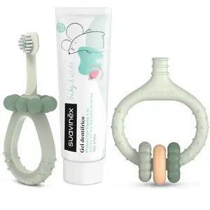 Suavinex Baby & Kids My First Dental Care Set dárková sada pro miminka a děti Green