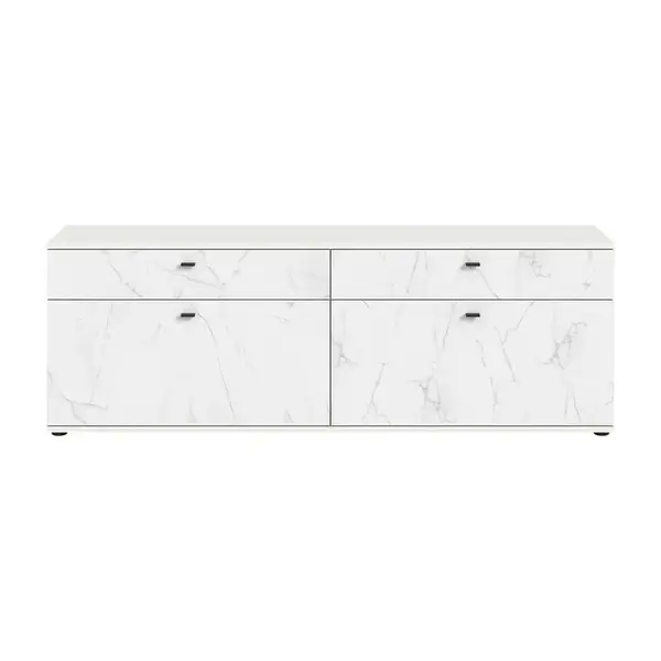 MID.YOU NÍZKÁ KOMODA, bílá, 180/62/40 cm