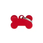 MF SMALL BONE ALUMINUM RED 1,9x3 cm gravírovateľný prívesok