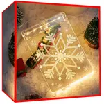 Vianočná 3D LED ozdoba na okno snehová vločka