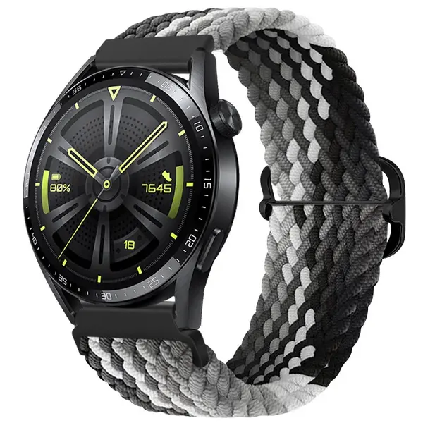 BStrap Elastic Nylon remienok na Garmin Venu 2, black qiao