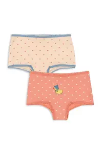 Konges Sløjd nohavičky hipstery detské bavlnené s elastanom BASIC 2 PACK GIRL HIPSTER GOTS 2-pak