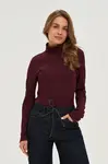 Marisse dámske tričko s dlhým rukávom burgundy