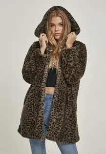 Dámský kabát s leopardím vzorem
