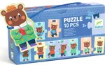 Puzzle Medvídek se obléká - 10pcs