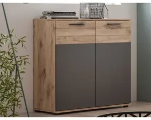 Skříňka Mason 80 cm, dub/šedá
