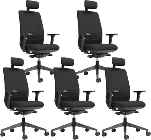 MERCURY 5PACK Ergonomická kancelárska stolička OPTIMA čierna (5 ks)