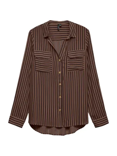 VERO MODA Blúzka 'VMBUMPY'  hnedá / čokoládová