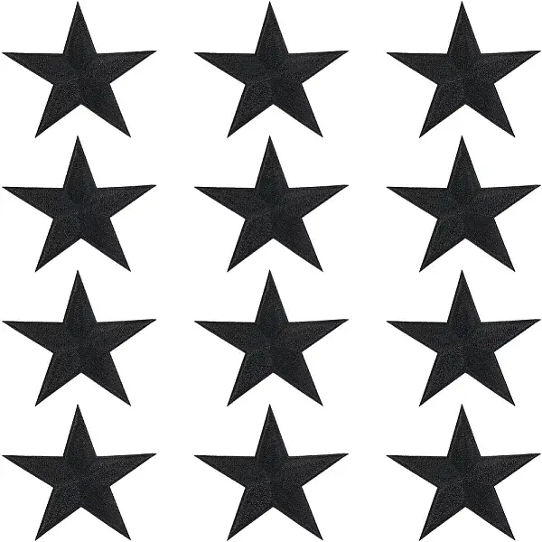12Pcs Star Shape Cloth Embroidery Applqiues