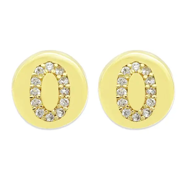 Brass Micro Pave Clear Cubic Zirconia Beads