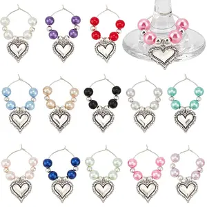 14Pcs Glass Wine Glass Charms