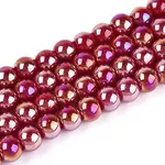 Electroplate Opaque Glass Beads Strands