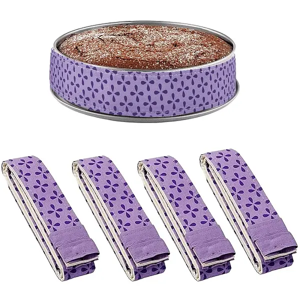 4Pcs Cloth Baking Strips for Cake Pans